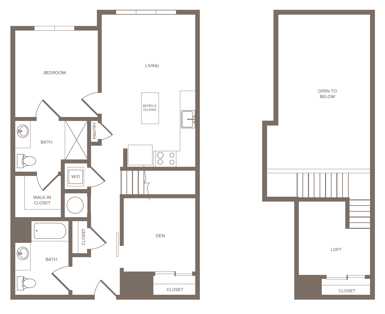 Floorplan for Apartment #2281, 1 bedroom unit at Halstead Parsippany